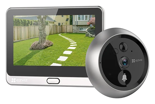 DP2C 1080p Wire-Free Peephole Doorbell with 4.3-inch Screen (2MP 1080p)