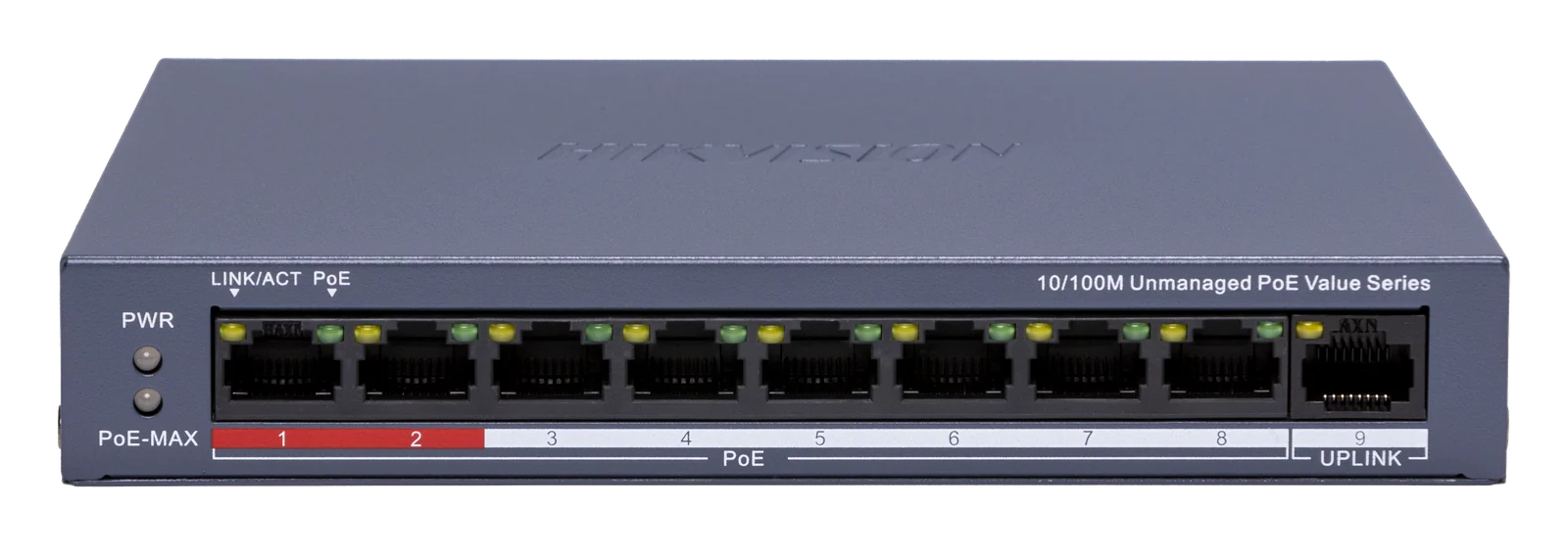 DS-3E0109P-E/M(C) 8-Port PoE Switch