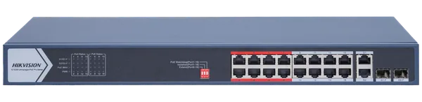 DS-3E0318P-E(D) 16-Port PoE Switch (2 Gigabit Combo Uplinks)