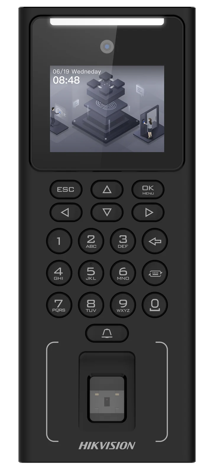 DS-K1T321MFWX Face + Fingerprint Access Terminal
