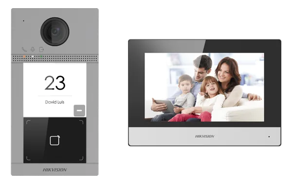 DS-KIS604-S(D) IP Video Intercom Kit (Door Station + Indoor Monitor)
