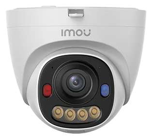 PS8D 5MP PoE Outdoor Turret Camera with Red-Blue Lights (5MP 3K)
