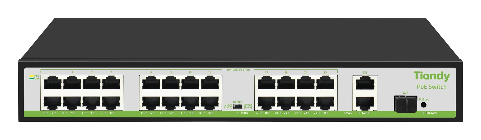 TC-P3S027 24-Port PoE Switch (+2 Gigabit Uplink, 1 SFP)