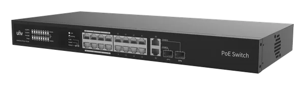 NSW2020-16T2GC-POE-IN 16-Port PoE Unmanaged Switch with 2 Gigabit Combo Uplinks
