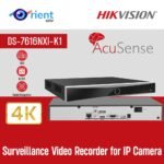 HIK 16-ch 1U K Series AcuSense NVR replace DS-7616NXI-K1 Surveillance Video Recorder for IP Camera