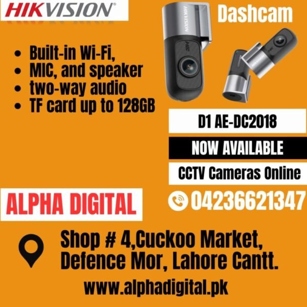 Hikvision Dashcam Built-in Wi-Fi D1 AE-DC2018